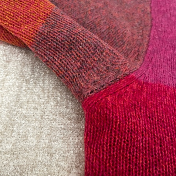 Sigrid Olsen Sport Women's Knitted Cardigan Sweater Multi Patchwork-large - Picture 5 of 5